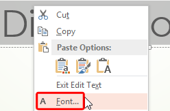 Font option selected - Indezine Font option selected