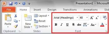 Learn PowerPoint 2010 for Windows: Font Types and Sizes