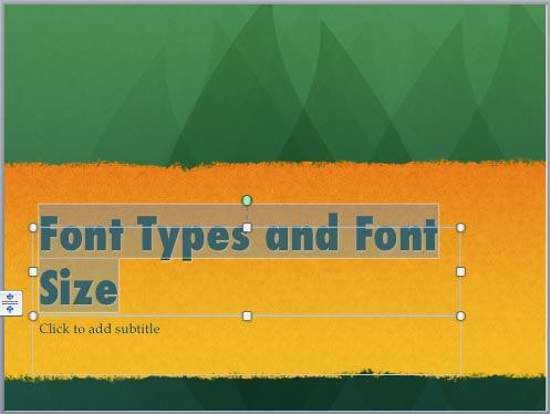 Text with changed font type and size - Indezine Text with changed font type and size