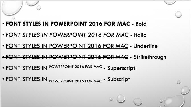 powerpoint keyboard shortcut for subscript on mac