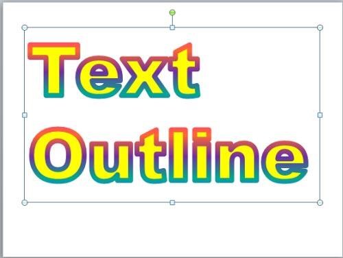 Gradient outline applied to the selected text - Indezine Gradient outline applied to the selected text