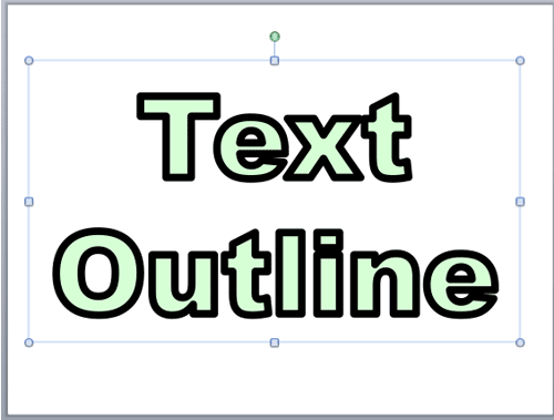 Text with large font size and thick outline
