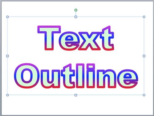 Gradient outline applied to the selected text - Indezine Gradient outline applied to the selected text