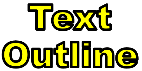 Text with large font size and thick outline