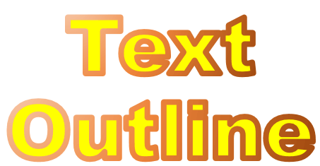 Gradient outline applied to the selected text - Indezine Gradient outline applied to the selected text