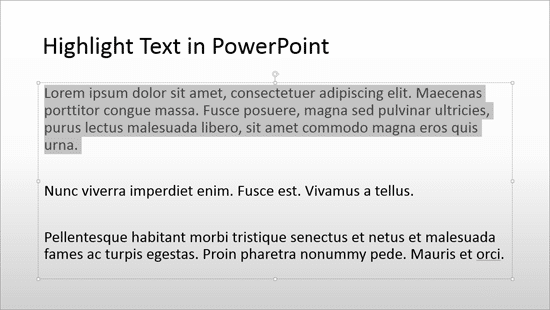 powerpoint highlight text shortcut