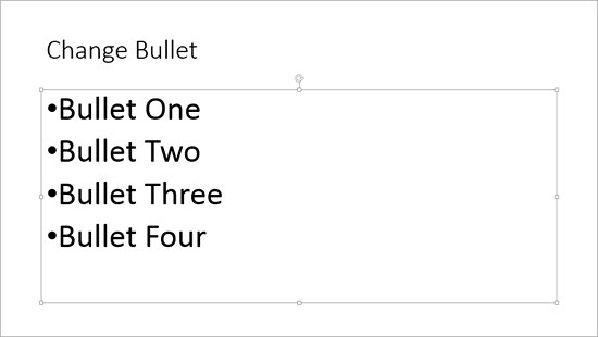 Entire placeholder with bulleted text selected - Indezine Entire placeholder with bulleted text selected