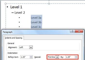 Learn PowerPoint 2010 for Windows: Set Text Indentation using Numerical Values