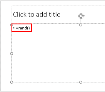 Key-combination to insert dummy text