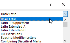Subset drop-down - Indezine Subset drop-down
