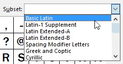 Subset drop-down - Indezine Subset drop-down