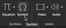 Click the Symbol button Click the Symbol button