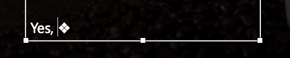 Symbol inserted Symbol inserted