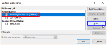 Loading and Using Custom Dictionaries in PowerPoint 2016 for Windows