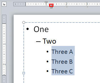 Learn PowerPoint 2010 for Windows: Hanging Indent Marker