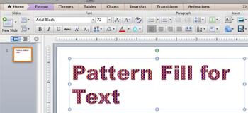 Learn PowerPoint 2011 for Mac: Pattern Fill for Text