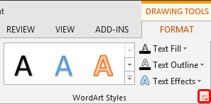 Format Shape Task Pane launcher - Indezine Format Shape Task Pane launcher