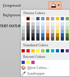 Foreground / Background Color gallery - Indezine Foreground / Background Color gallery