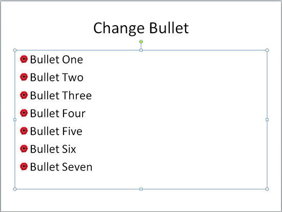 Bullets changed to picture