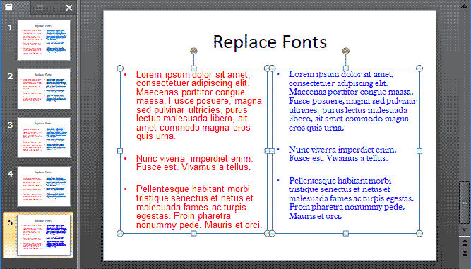 Presentation that uses Arial and Baskerville Old Face fonts
