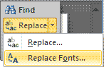 Replace Fonts option - Indezine Replace Fonts option