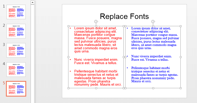 Presentation that uses Arial and Baskerville Old Face fonts