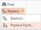 Replace Fonts option