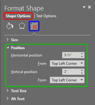 Format Shape Task Pane