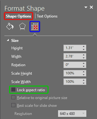 Format Shape Task Pane - Indezine Format Shape Task Pane