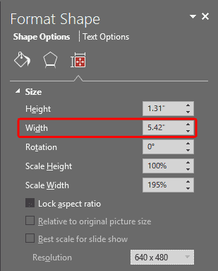 Resize Text Boxes Accurately On A Slide In Powerpoint 16 For Windows