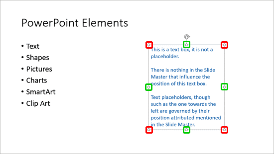 Text Box with transform points