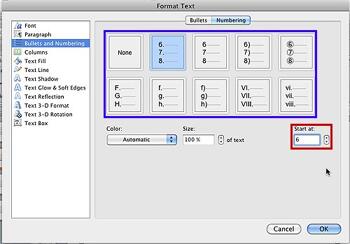 Learn PowerPoint 2011 for Mac: Renumbering of Numbered Lists