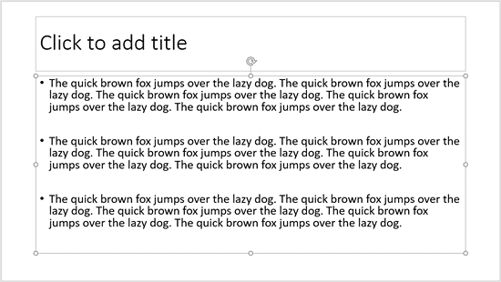 Text Placeholder selected - Indezine Text Placeholder selected