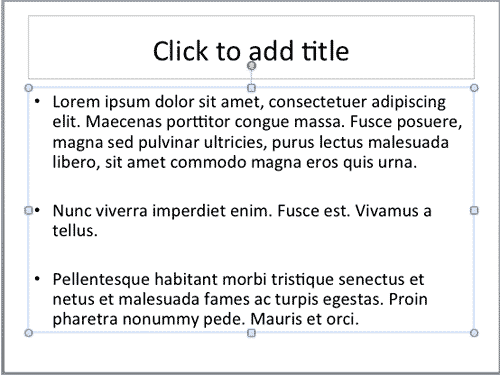 Text container selected
