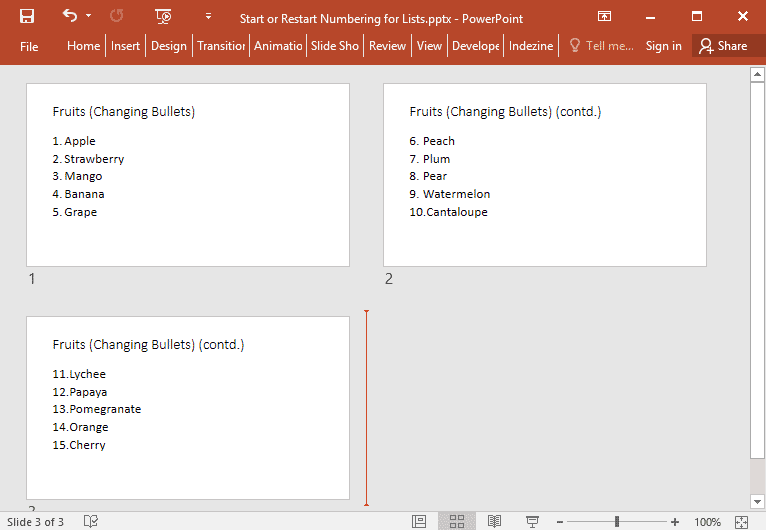 how do i number slides in powerpoint