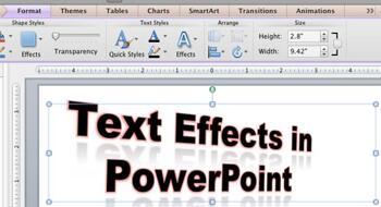 Learn PowerPoint 2011 for Mac: Text Effects
