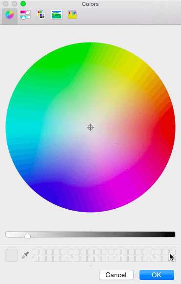 Mac OS X Color picker