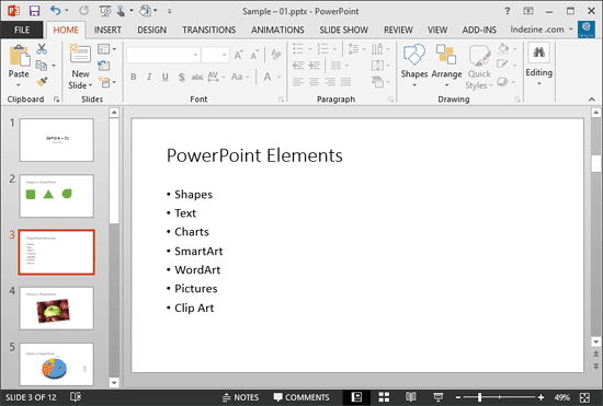 Open presentation with a textual slide - Indezine Open presentation with a textual slide
