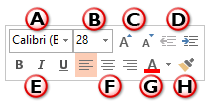 Text formatting options within Mini toolbar - Indezine Text formatting options within Mini toolbar