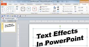 Learn PowerPoint 2010 for Windows: Text Effects