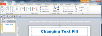 Learn PowerPoint 2010 for Windows: Text Fills