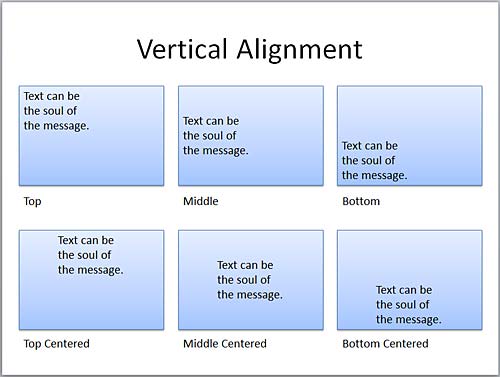 Vertical alignment examples