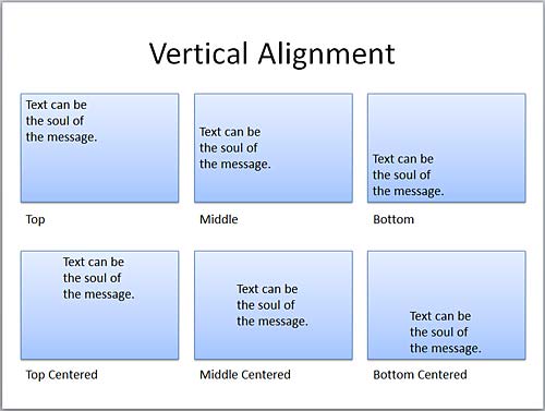 Vertical alignment examples - Indezine Vertical alignment examples