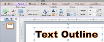 Learn PowerPoint 2011 for Mac: Text Outline