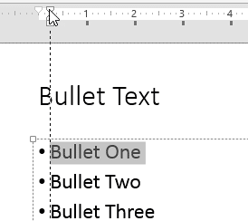 First Line Indent Marker being dragged rightwards