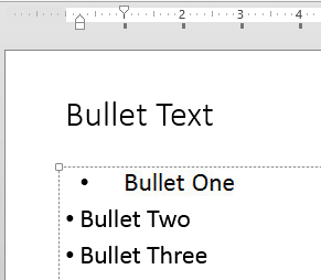 Bullet character's position unaffected after moving the First Indent Marker