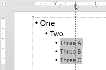 Hanging Indent Marker being dragged rightwards