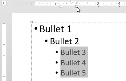 Left Indent Marker being dragged towards right