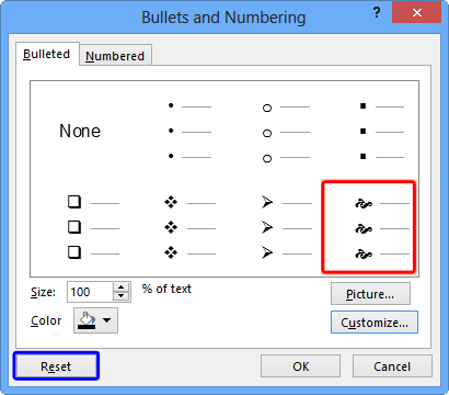 Selected symbol’s preview