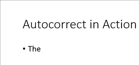AutoCorrect replaces teh with The